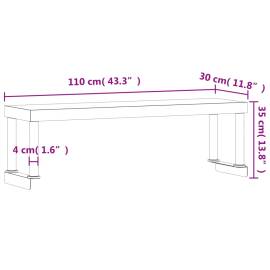 Raft superior masă de lucru, 110x30x35 cm, oțel inoxidabil, 8 image