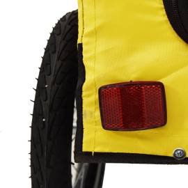 Remorcă bicicletă animale companie, galben/negru, oxford/fier, 11 image