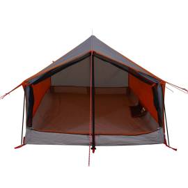 Cort camping 2 pers. gri/portocaliu 193x122x96 cm tafta 185t, 5 image