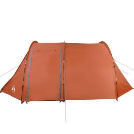 Cort camping 4 persoane gri/portocaliu 420x260x153cm tafta 185t, 8 image