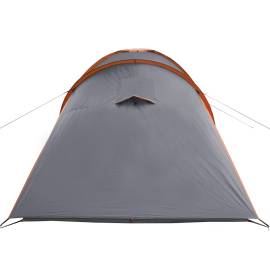 Cort camping 6 persoane gri/portocaliu 576x238x193cm tafta 185t, 9 image