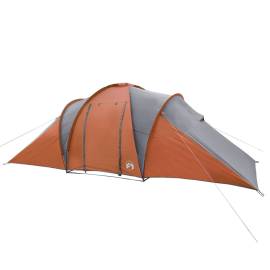 Cort camping 6 persoane gri/portocaliu 576x238x193cm tafta 185t, 7 image