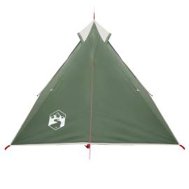 Cort de camping 1 persoane, verde, 255x153x130 cm, tafta 185t, 7 image