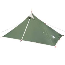 Cort de camping 1 persoane, verde, 255x153x130 cm, tafta 185t, 5 image