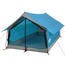 Cort de camping 2 persoane albastru 193x122x96 cm tafta 185t, 4 image