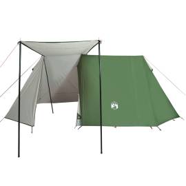Cort de camping 3 persoane, verde, 465x220x170 cm, tafta 185t, 7 image