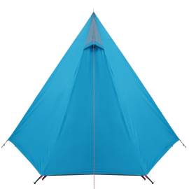 Cort de camping 3 persoane albastru, 465x220x170 cm, tafta 185t, 9 image