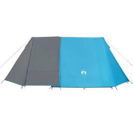 Cort de camping 3 persoane albastru, 465x220x170 cm, tafta 185t, 6 image