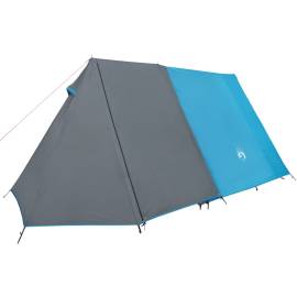 Cort de camping 3 persoane albastru, 465x220x170 cm, tafta 185t, 5 image