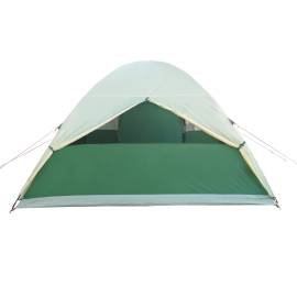 Cort de camping 6 persoane, verde, 466x342x200 cm, tafta 185t, 9 image