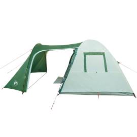 Cort de camping 6 persoane, verde, 466x342x200 cm, tafta 185t, 7 image