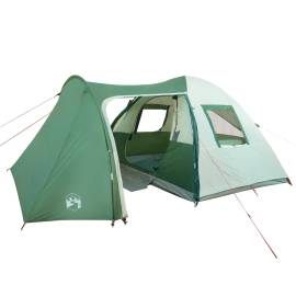 Cort de camping 6 persoane, verde, 466x342x200 cm, tafta 185t, 4 image
