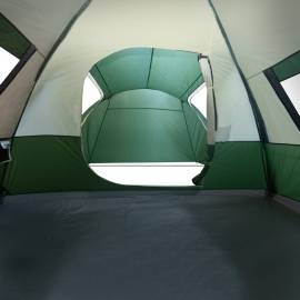 Cort de camping 6 persoane, verde, 466x342x200 cm, tafta 185t, 10 image