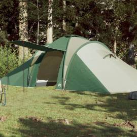 Cort de camping 6 persoane, verde, 576x238x193 cm, tafta 185t