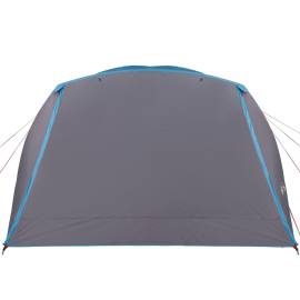 Cort de camping 6 persoane albastru, 412x370x190 cm, tafta 190t, 7 image