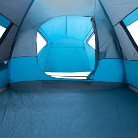 Cort de camping 6 persoane albastru, 466x342x200 cm, tafta 185t, 10 image