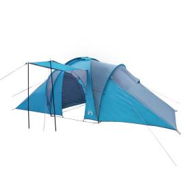 Cort de camping 6 persoane albastru, 576x238x193 cm, tafta 185t, 4 image