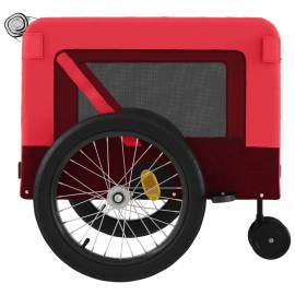 Remorcă bicicletă animale companie, roșu/negru, oxford/fier, 8 image