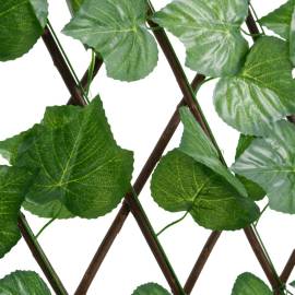 Spalier frunze struguri artificiale extensibil, verde 180x30 cm, 5 image
