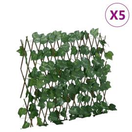 Spalier frunze struguri false extensibil 5 buc verde 190x60 cm