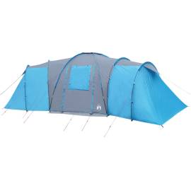 Cort camping 12 persoane, albastru, 840x720x200 cm, tafta 185t, 5 image