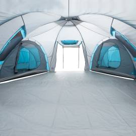 Cort camping 12 persoane, albastru, 840x720x200 cm, tafta 185t, 11 image