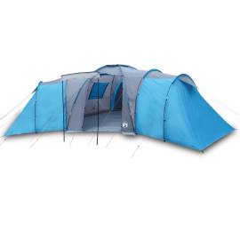 Cort camping 12 persoane, albastru, 840x720x200 cm, tafta 185t, 2 image