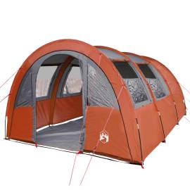 Cort camping 4 persoane gri/portocaliu 483x340x193cm tafta 185t, 4 image