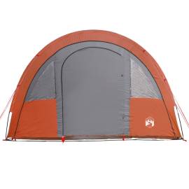 Cort camping 4 persoane gri/portocaliu 483x340x193cm tafta 185t, 6 image