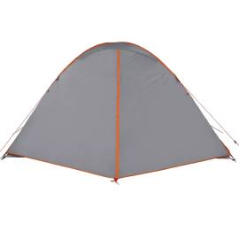 Cort camping 6 persoane gri/portocaliu 348x340x190cm tafta 190t, 7 image