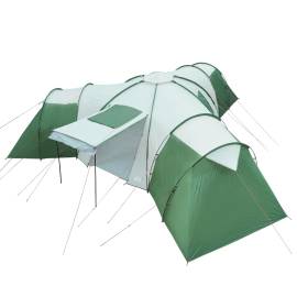 Cort de camping 12 persoane, verde, 840x720x200 cm, tafta 185t, 9 image
