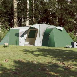 Cort de camping 12 persoane, verde, 840x720x200 cm, tafta 185t, 3 image
