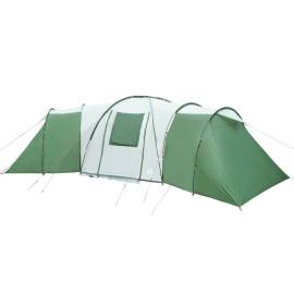 Cort de camping 12 persoane, verde, 840x720x200 cm, tafta 185t, 5 image