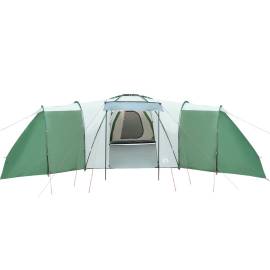 Cort de camping 12 persoane, verde, 840x720x200 cm, tafta 185t, 7 image