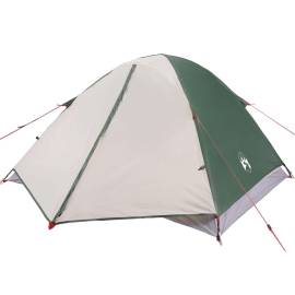 Cort de camping 3 persoane verde, 240x217x120 cm, tafta 190t, 5 image