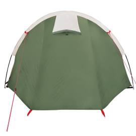 Cort de camping 4 persoane, verde, 405x170x106 cm, tafta 185t, 9 image