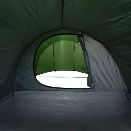 Cort de camping 4 persoane, verde, 405x170x106 cm, tafta 185t, 10 image