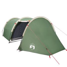 Cort de camping 4 persoane, verde, 405x170x106 cm, tafta 185t, 4 image