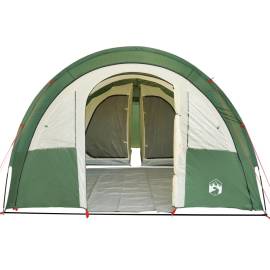 Cort de camping 4 persoane, verde, 483x340x193 cm, tafta 185t, 7 image
