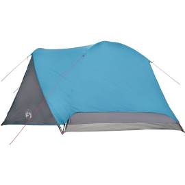 Cort de camping 4 persoane albastru, 350x280x155 cm, tafta 190t, 9 image