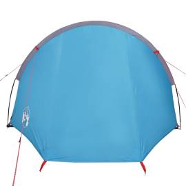 Cort de camping 4 persoane albastru, 405x170x106 cm, tafta 185t, 6 image