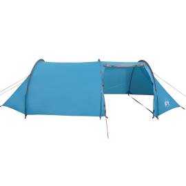 Cort de camping 4 persoane albastru, 405x170x106 cm, tafta 185t, 8 image