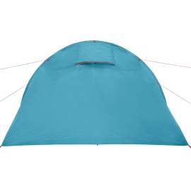 Cort de camping 4 persoane albastru, 483x340x193 cm, tafta 185t, 9 image