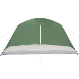 Cort de camping 4 persoane verde, 350x280x155 cm, tafta 190t, 10 image