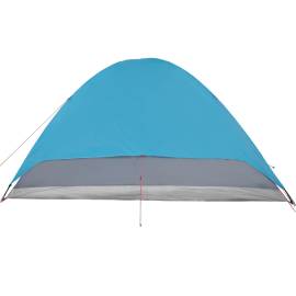 Cort de camping 6 persoane albastru, 348x340x190 cm, tafta 190t, 10 image