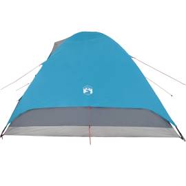 Cort de camping 6 persoane albastru, 348x340x190 cm, tafta 190t, 9 image