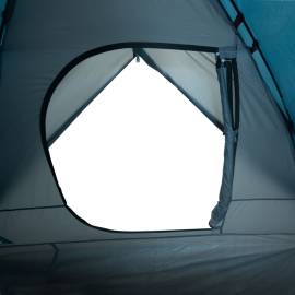 Cort de camping 6 persoane albastru, 348x340x190 cm, tafta 190t, 11 image
