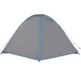 Cort de camping 6 persoane albastru, 348x340x190 cm, tafta 190t, 7 image