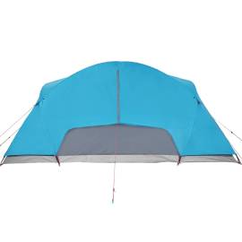 Cort de camping 8 persoane albastru, 360x430x195 cm, tafta 190t, 10 image