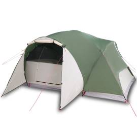 Cort de camping 8 persoane verde, 360x430x195 cm, tafta 190t, 2 image